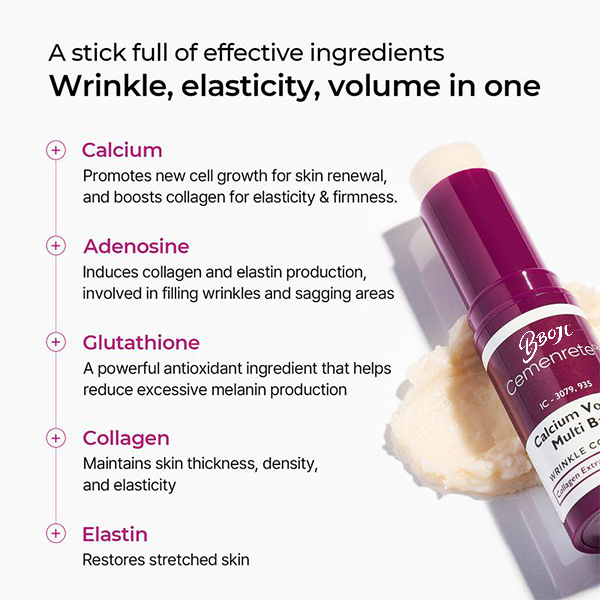BBOJI™ Cemenrete Calcium Multi Balm – Anti-Aging Korean Skincare Stick for Wrinkles & Firming
