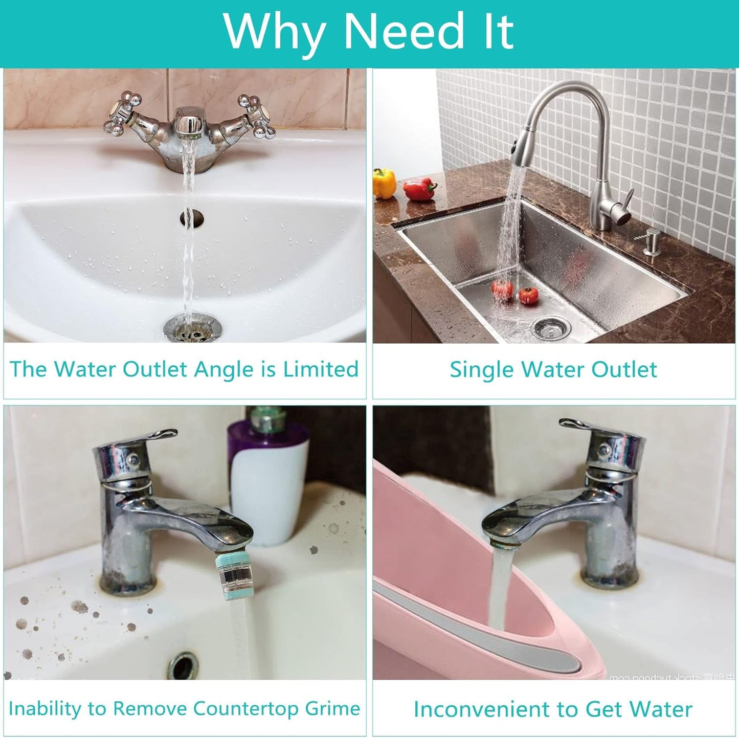 π₯π₯π₯1440-degree splash-proof swivel universal faucet extender
