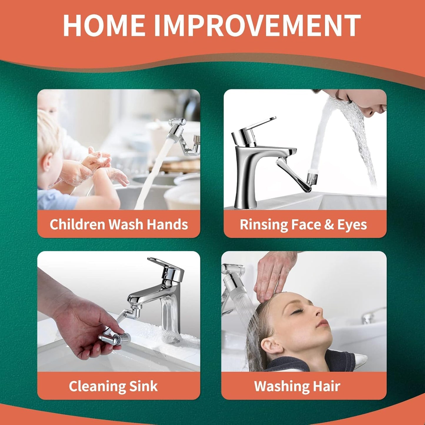 π₯π₯π₯1440-degree splash-proof swivel universal faucet extender