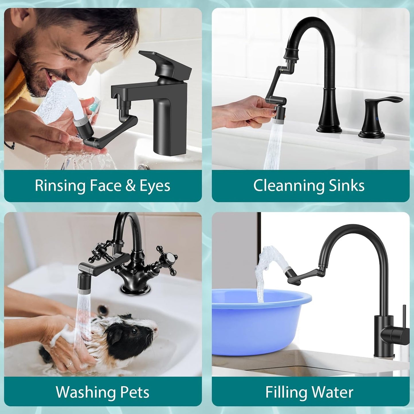 π₯π₯π₯1440-degree splash-proof swivel universal faucet extender